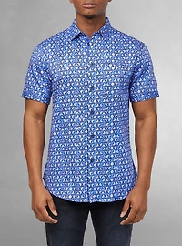 Men's casual short sleeve stretch shirt