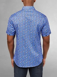 Men's casual short sleeve stretch shirt
