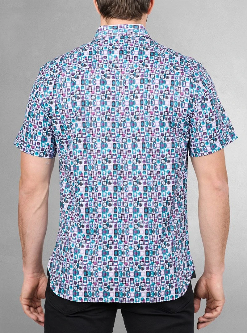 Men's casual short sleeve stretch shirt