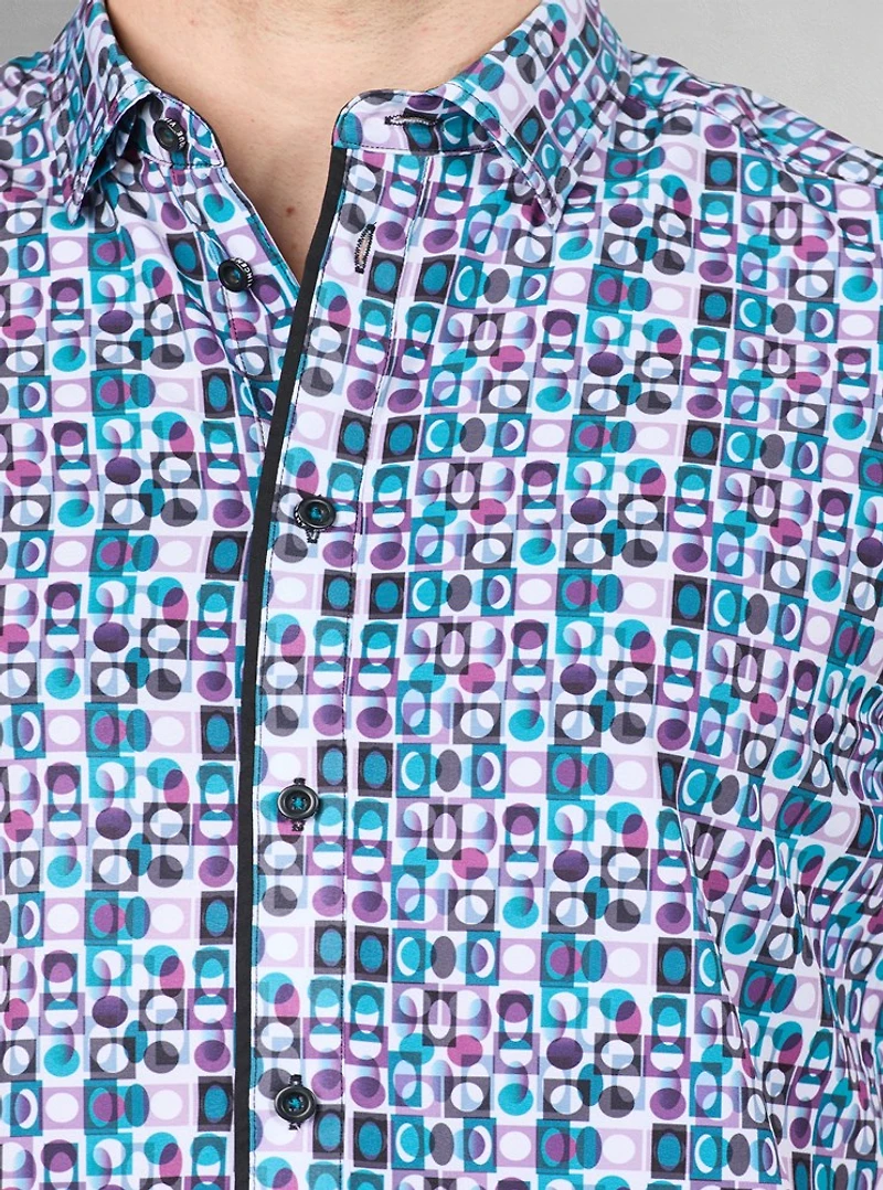 Men's casual short sleeve stretch shirt