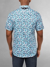 Men's casual short sleeve stretch shirt