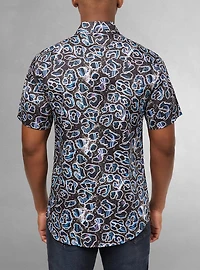 Men's casual short sleeve stretch shirt