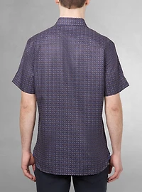 Chemise décontractée en stretch à manches courtes pour hommes