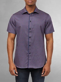 Men's casual short sleeve stretch shirt