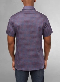 Chemise stretch décontractée à manches courtes pour homme