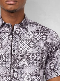 Men's casual short sleeve stretch shirt