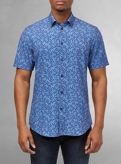 Men's casual short sleeve stretch shirt