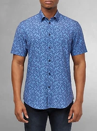 Men's casual short sleeve stretch shirt