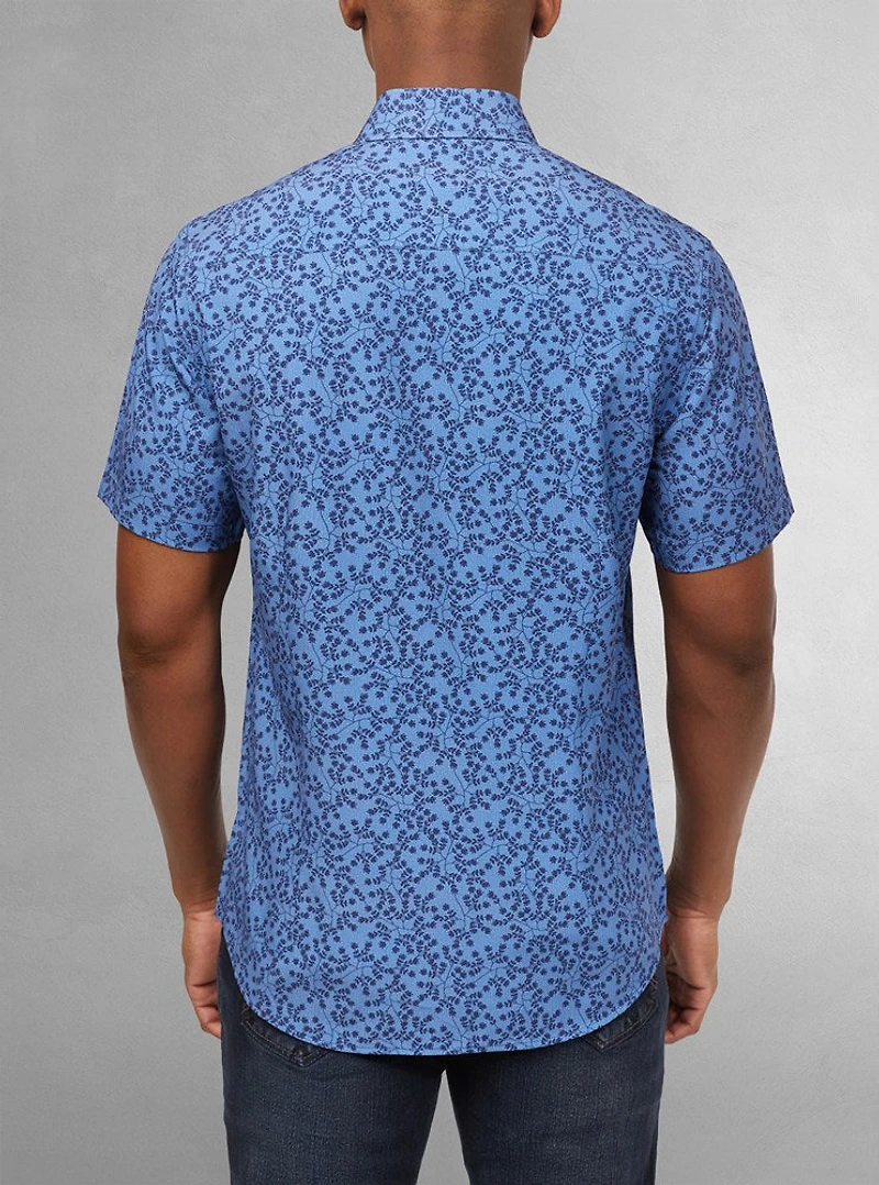 Men's casual short sleeve stretch shirt