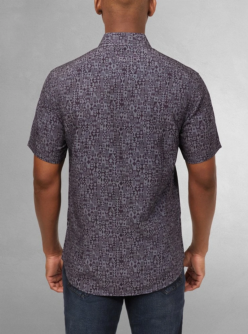 Men's casual short sleeve stretch shirt