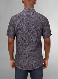 Men's casual short sleeve stretch shirt