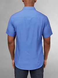 Chemise décontractée en stretch à manches courtes pour hommes