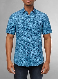 Men's casual short sleeve stretch shirt