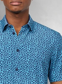 Men's casual short sleeve stretch shirt
