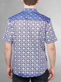 Chemise décontractée en stretch à manches courtes pour hommes
