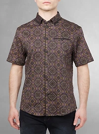 Chemise décontractée en stretch à manches courtes pour hommes