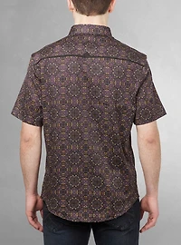 Chemise décontractée en stretch à manches courtes pour hommes