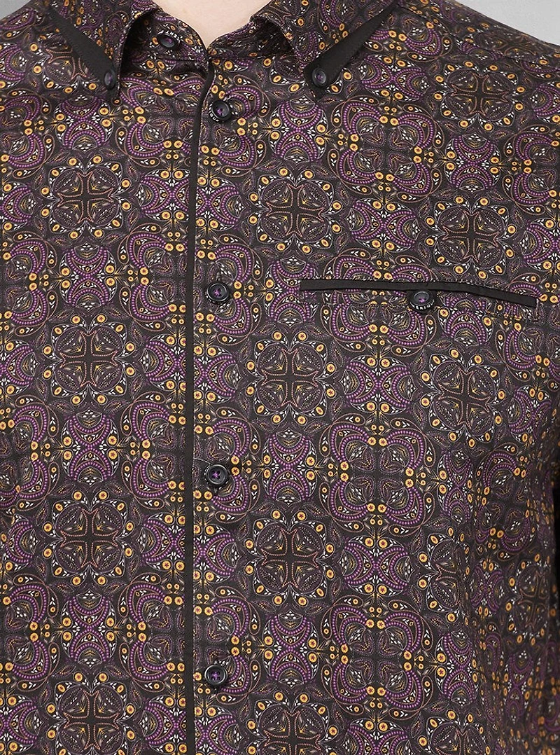 Chemise décontractée en stretch à manches courtes pour hommes