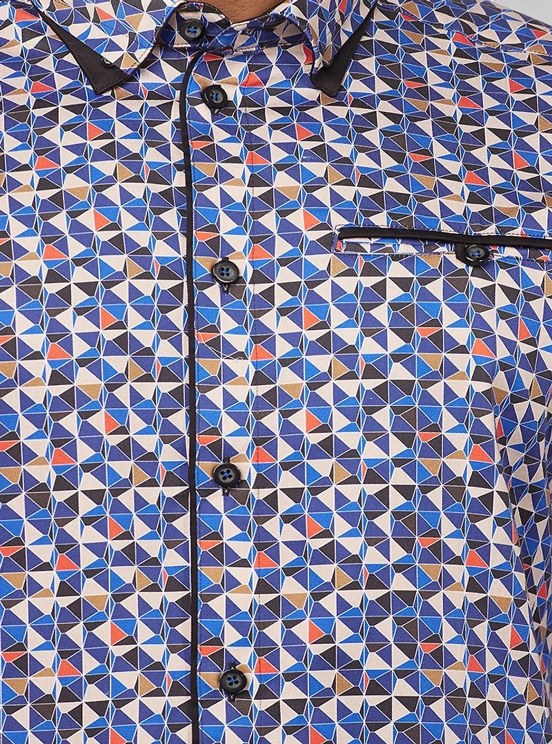 Men's casual short sleeve stretch shirt