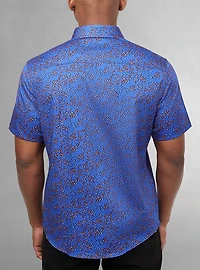 Chemise décontractée en stretch à manches courtes pour hommes