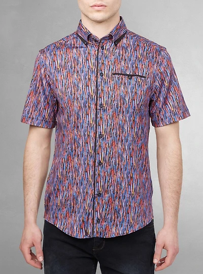 Men's casual short sleeve stretch shirt