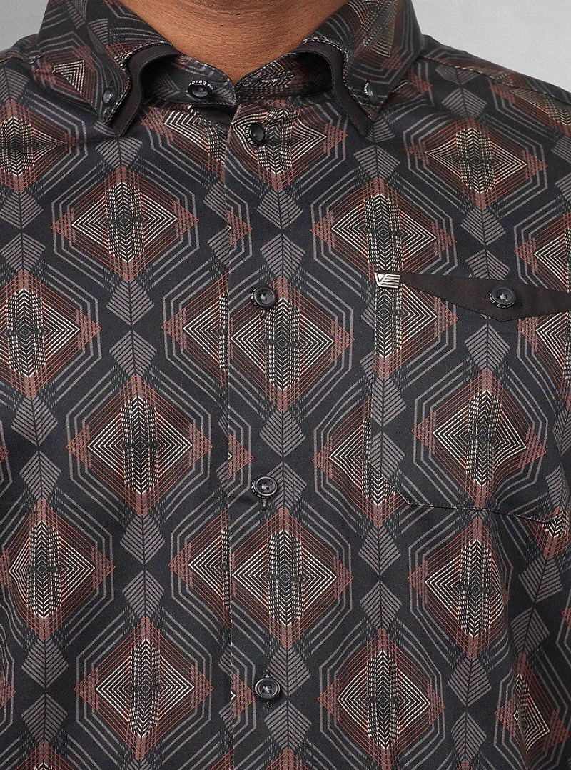 Chemise décontractée en stretch à manches courtes pour hommes