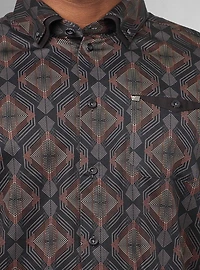 Chemise décontractée en stretch à manches courtes pour hommes