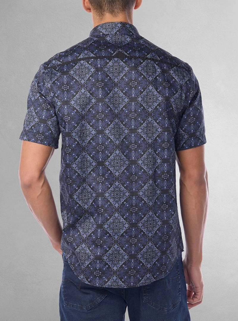 Men's casual short sleeve shirt