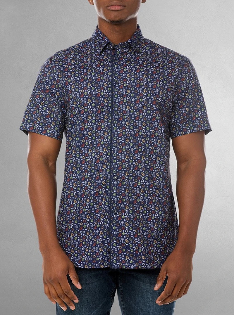 Men's casual short sleeve shirt