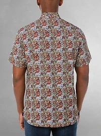 Chemise décontractée en stretch à manches courtes pour hommes