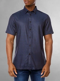Men's casual short sleeve stretch shirt