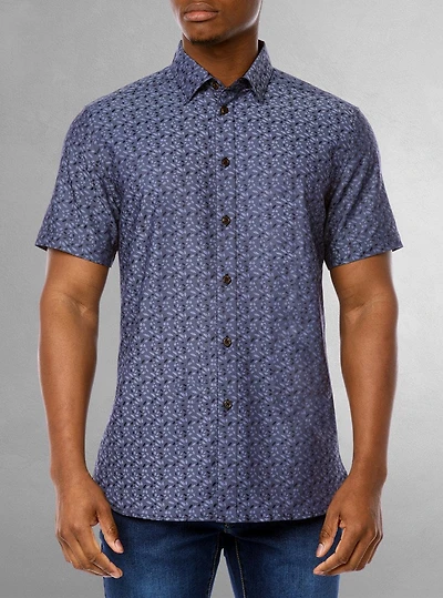 Chemise décontractée en stretch à manches courtes pour hommes