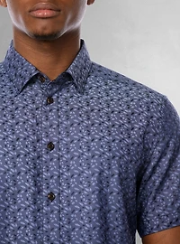 Men's casual short sleeve stretch shirt