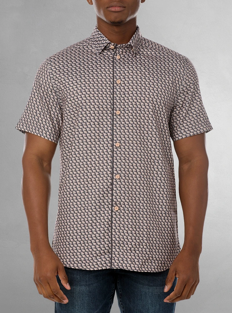 Men's casual short sleeve shirt