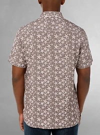 Chemise décontractée en stretch à manches courtes pour hommes