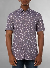 Men's casual short sleeve stretch shirt
