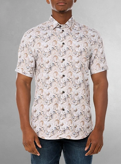 Men's casual short sleeve stretch shirt