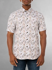 Men's casual short sleeve stretch shirt