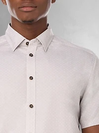 Chemise décontractée en stretch à manches courtes pour hommes