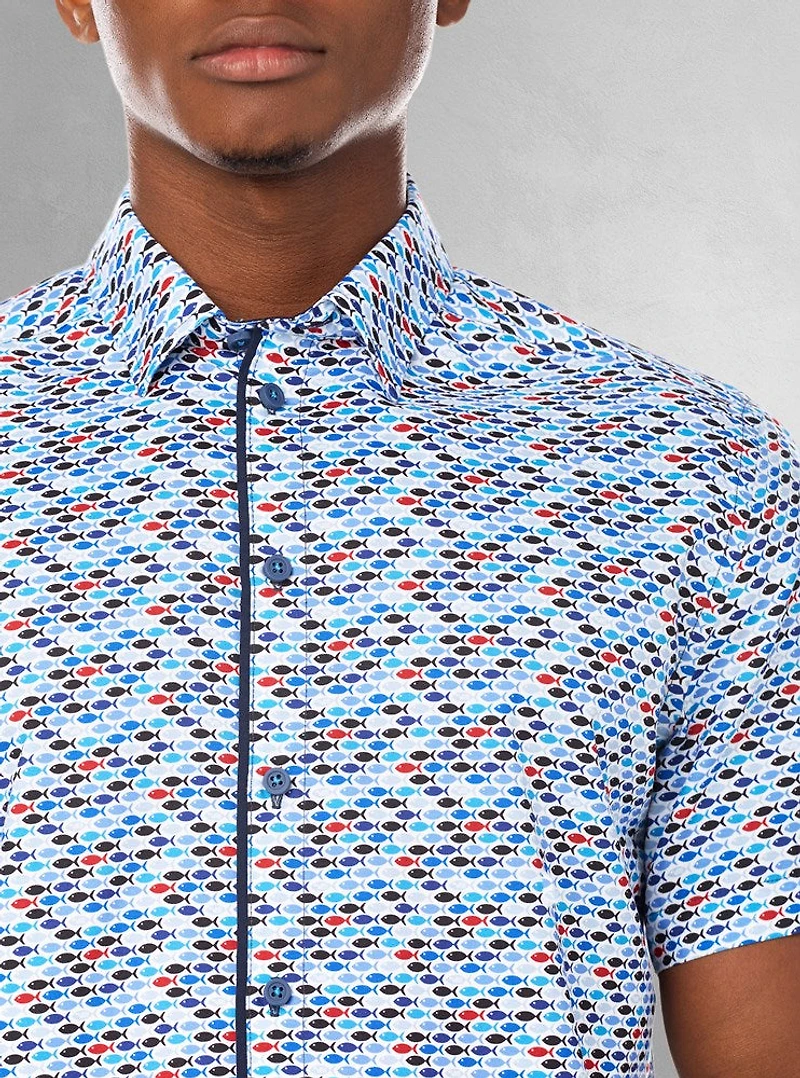 Chemise décontractée à manches courtes pour hommes