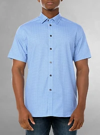 Men's casual short sleeve stretch shirt