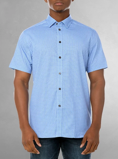 Men's casual short sleeve stretch shirt