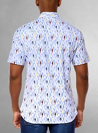 Chemise décontractée en stretch à manches courtes pour hommes