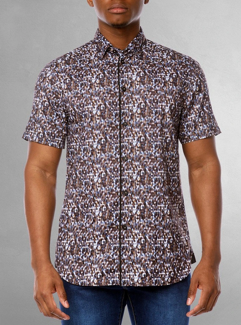 Chemise décontractée à manches courtes pour hommes