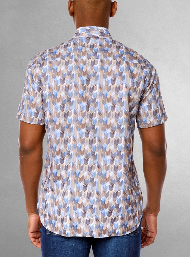 Men's casual short sleeve shirt