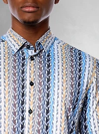 Chemise décontractée en stretch à manches courtes pour hommes