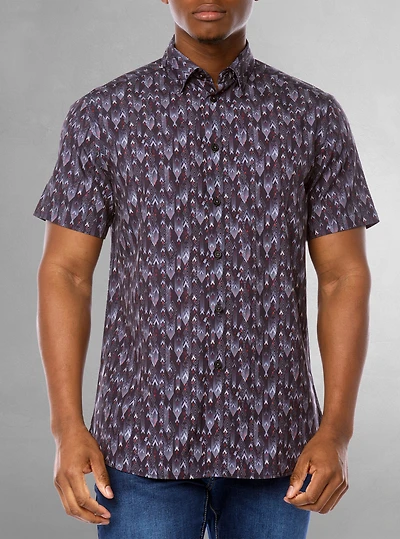 Men's casual short sleeve stretch shirt