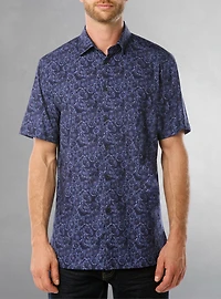 Men's casual short sleeve stretch shirt
