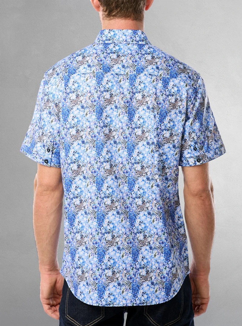 Men's casual short sleeve stretch shirt