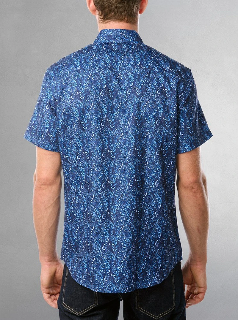 Men's casual short sleeve stretch shirt